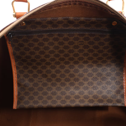 Celine Macadam Boston Reisetasche aus PVC und Leder in Braun
