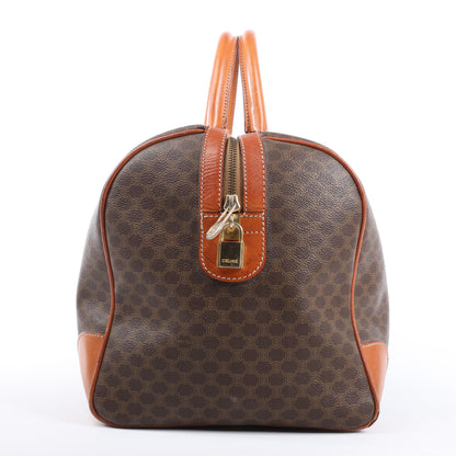 Celine Macadam Boston Reisetasche aus PVC und Leder in Braun
