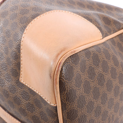 Celine Macadam Boston Reisetasche aus PVC und Leder in Braun