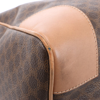 Celine Macadam Boston Reisetasche aus PVC und Leder in Braun