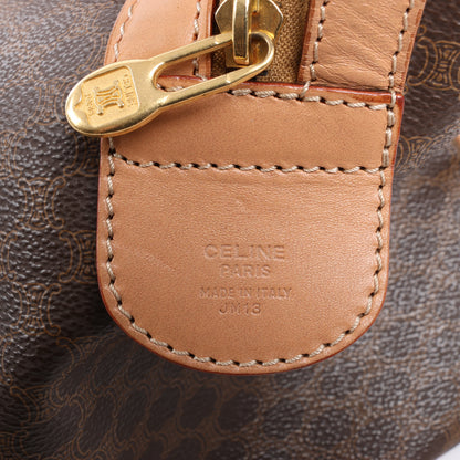 Celine Macadam Boston Reisetasche aus PVC und Leder in Braun