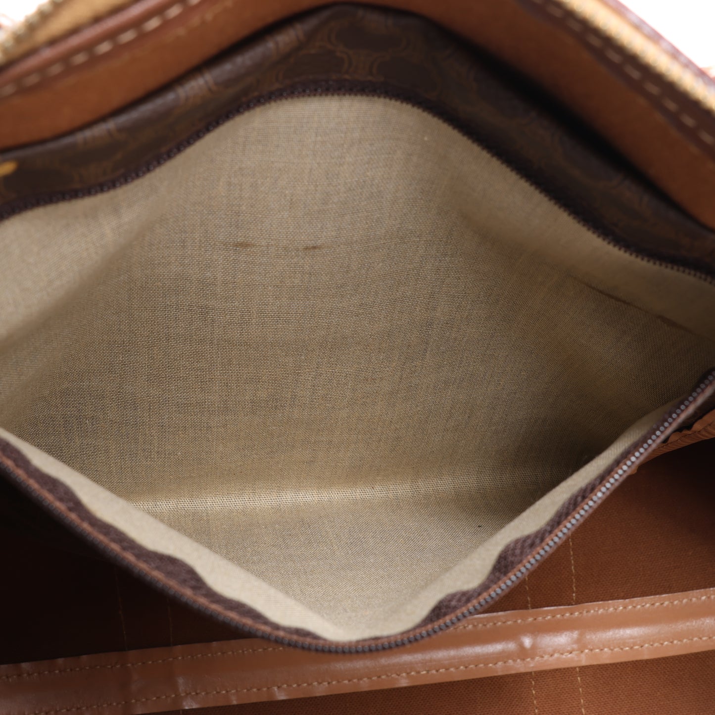 Celine Macadam Boston Reisetasche aus PVC und Leder in Braun