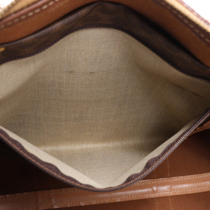 Celine Macadam Boston Reisetasche aus PVC und Leder in Braun