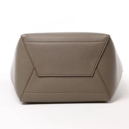 CELINE Seau Sangle Bucket Leder-Umhängetasche in Greige