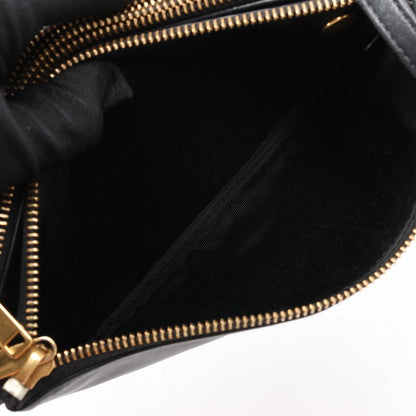 Celine Trio – Kleine Umhängetasche aus schwarzem Leder