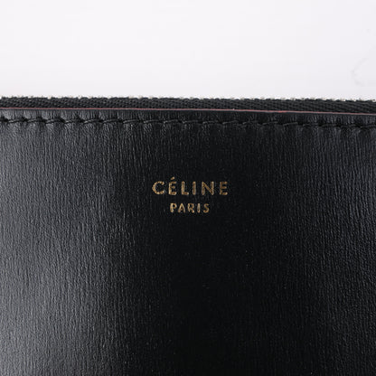 Celine Trio Oversized Edge Leder-Umhängetasche in Schwarz