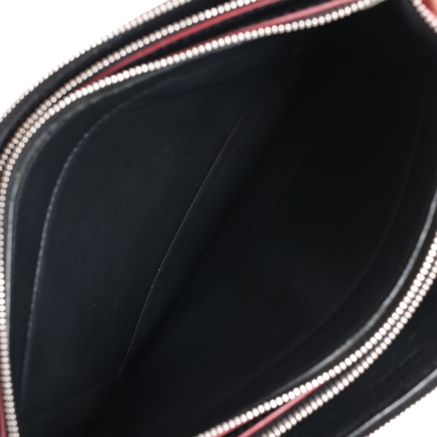 Celine Trio Oversized Edge Leder-Umhängetasche in Schwarz