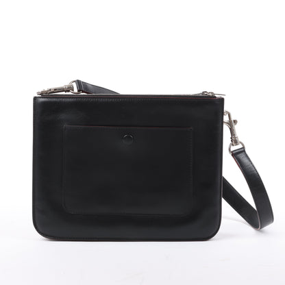 Celine Trio Oversized Edge Leder-Umhängetasche in Schwarz