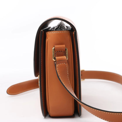 Celine Triomphe Classic Schultertasche aus Leder in Braun