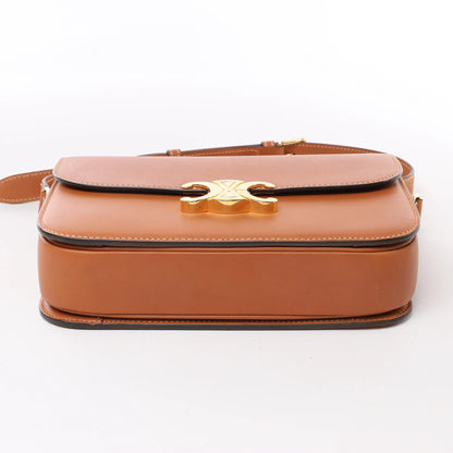 Celine Triomphe Classic Schultertasche aus Leder in Braun