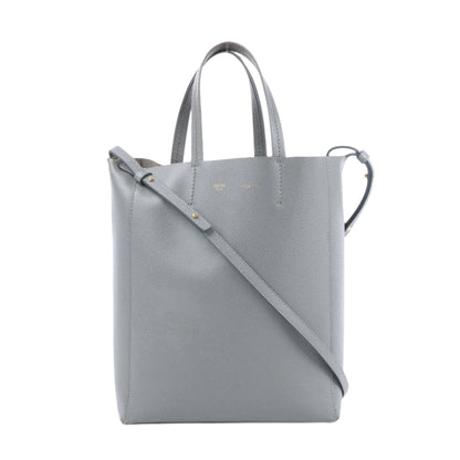 CELINE Vertical Cabas Kleine 2-Wege-Handtasche aus Leder in Grau