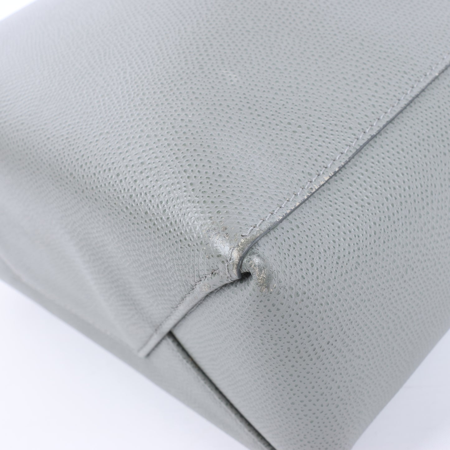 CELINE Vertical Cabas Kleine 2-Wege-Handtasche aus Leder in Grau