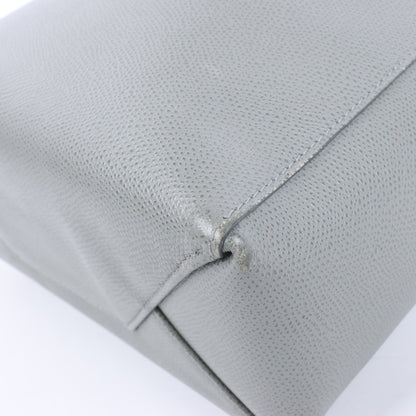 CELINE Vertical Cabas Kleine 2-Wege-Handtasche aus Leder in Grau