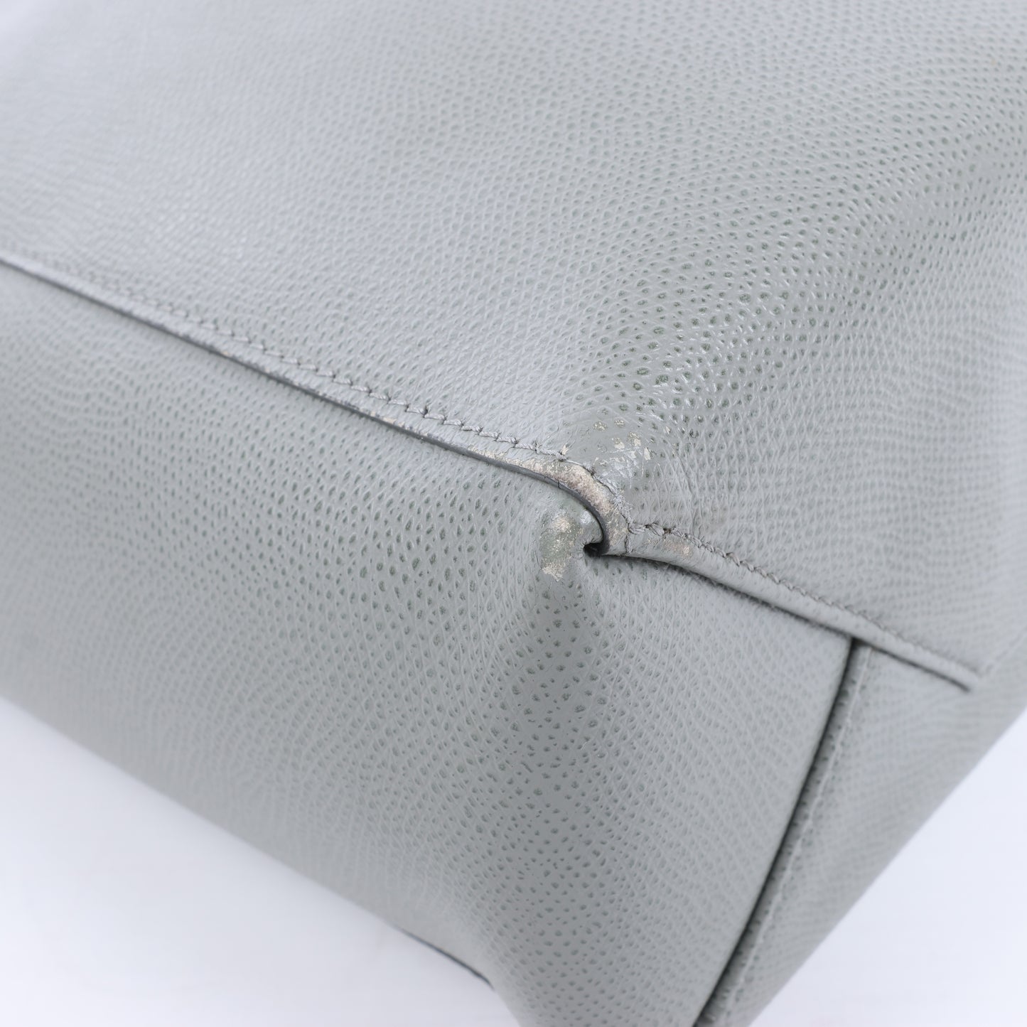 CELINE Vertical Cabas Kleine 2-Wege-Handtasche aus Leder in Grau