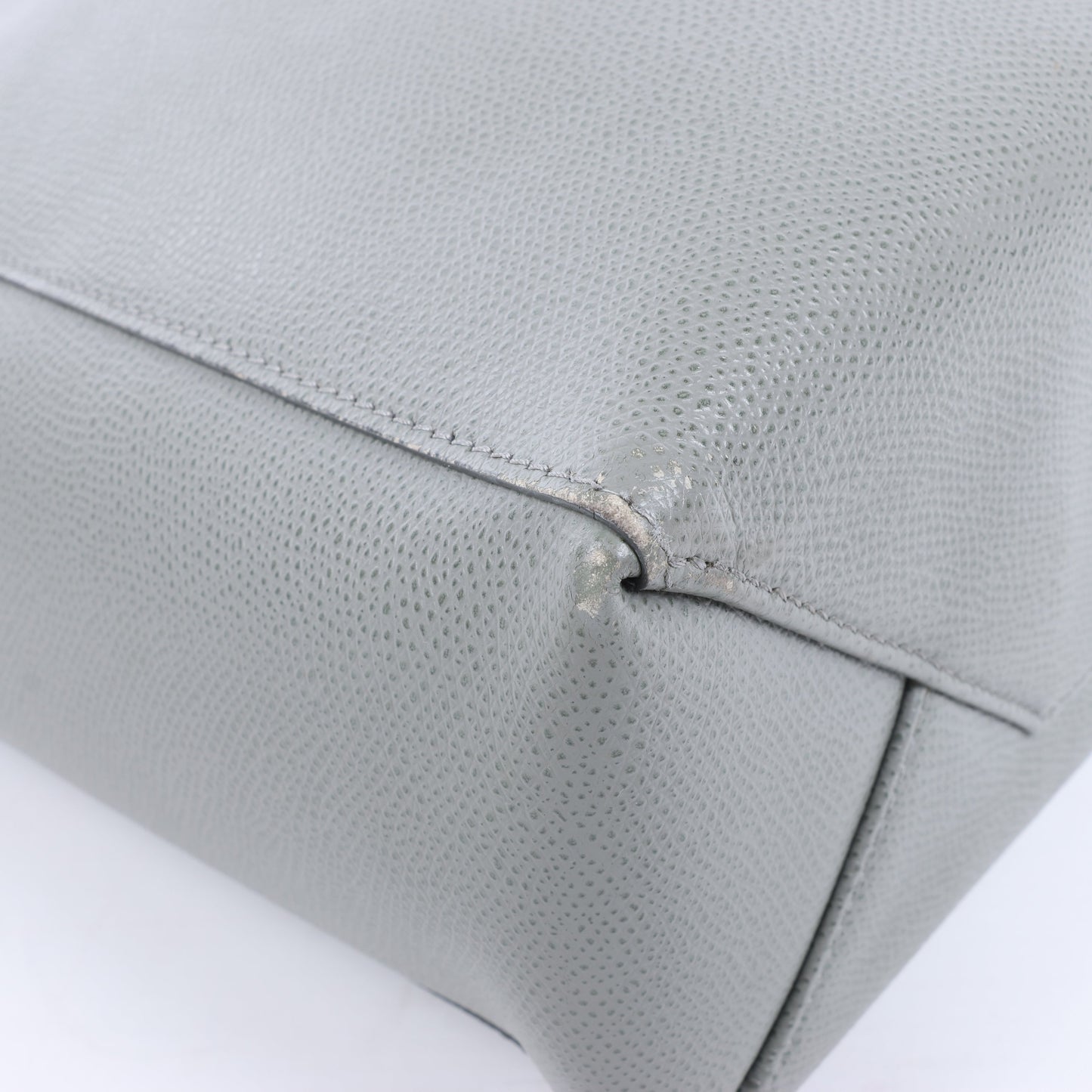 CELINE Vertical Cabas Kleine 2-Wege-Handtasche aus Leder in Grau