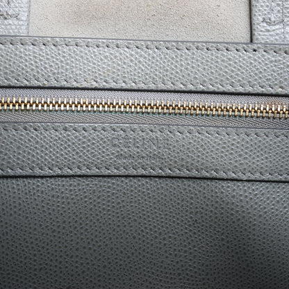CELINE Vertical Cabas Kleine 2-Wege-Handtasche aus Leder in Grau
