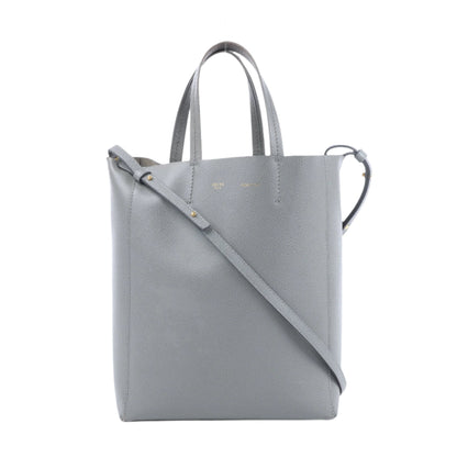CELINE Vertical Cabas Kleine 2-Wege-Handtasche aus Leder in Grau