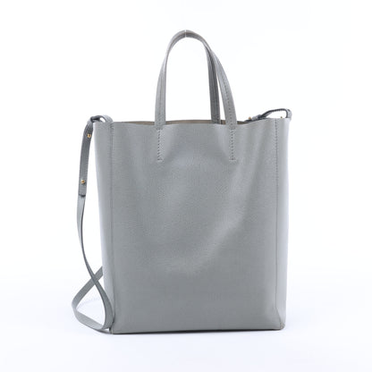 CELINE Vertical Cabas Kleine 2-Wege-Handtasche aus Leder in Grau