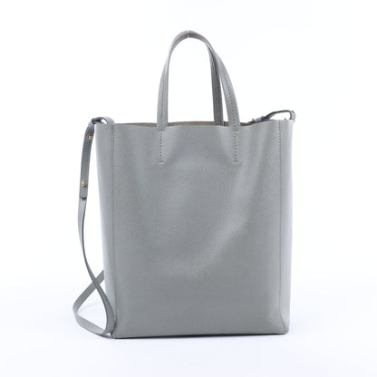 CELINE Vertical Cabas Kleine 2-Wege-Handtasche aus Leder in Grau