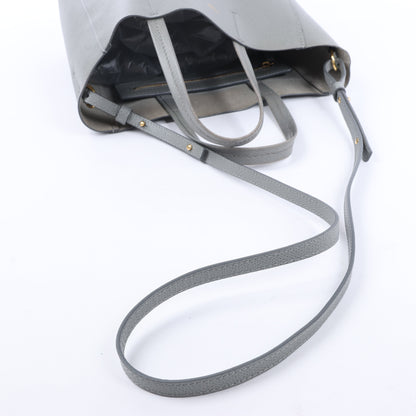 CELINE Vertical Cabas Small Leather 2Way Handbag in Gray