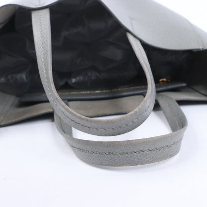CELINE Vertical Cabas Kleine 2-Wege-Handtasche aus Leder in Grau