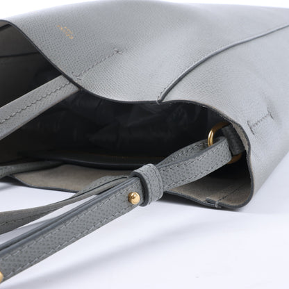 CELINE Vertical Cabas Kleine 2-Wege-Handtasche aus Leder in Grau