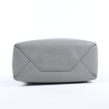 CELINE Vertical Cabas Kleine 2-Wege-Handtasche aus Leder in Grau