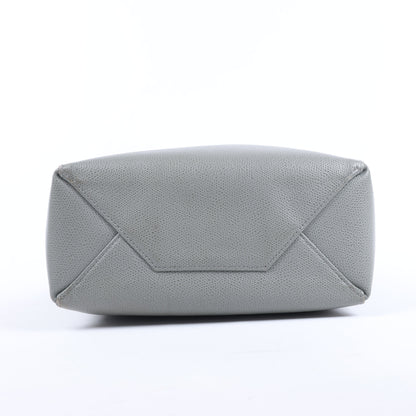 CELINE Vertical Cabas Kleine 2-Wege-Handtasche aus Leder in Grau