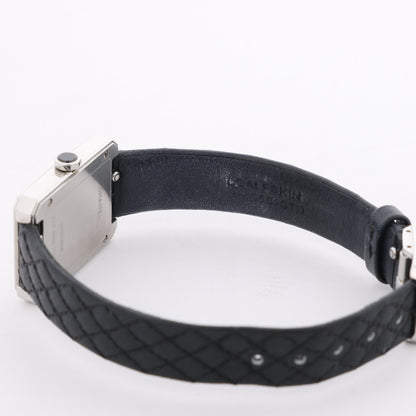 Chanel Boyfriend H6955 KTF95332 SS &amp; Leder QZ Uhr mit silbernem Zifferblatt