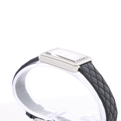 Chanel Boyfriend H6955 KTF95332 SS &amp; Leder QZ Uhr mit silbernem Zifferblatt