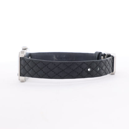 Chanel Boyfriend H6955 KTF95332 SS &amp; Leder QZ Uhr mit silbernem Zifferblatt