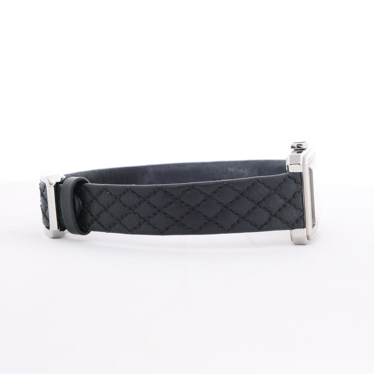 Chanel Boyfriend H6955 KTF95332 SS &amp; Leder QZ Uhr mit silbernem Zifferblatt