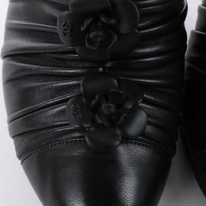 Chanel Coco Mark Camelia Lederstiefeletten in Schwarz G28629, Größe 37,5 EU