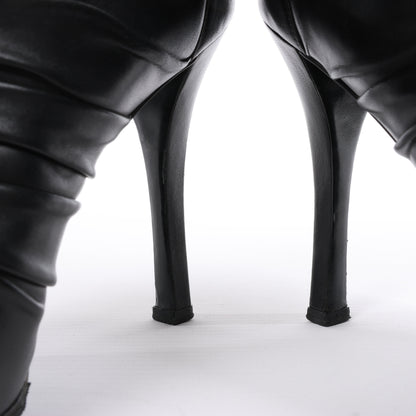 Chanel Coco Mark Camelia Lederstiefeletten in Schwarz G28629, Größe 37,5 EU