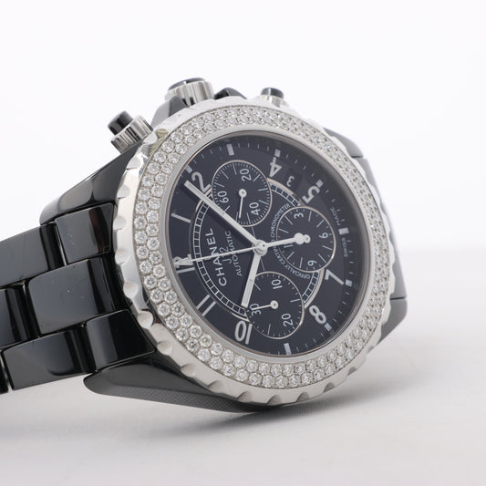 Chanel J12 H1009 IG17972 SS×CE AT Uhr mit schwarzem Zifferblatt