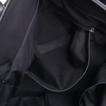 Chanel Paris Biarritz MM Coating Canvas Umhängetasche in Schwarz