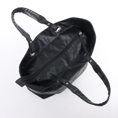 Chanel Paris Biarritz MM Coating Canvas Umhängetasche in Schwarz