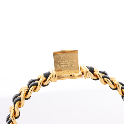 Chanel Premiere XL H0001 GN08533 GP &amp; Leder QZ schwarzes Zifferblatt