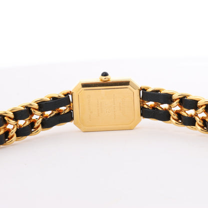 Chanel Premiere XL H0001 GN08533 GP &amp; Leder QZ schwarzes Zifferblatt