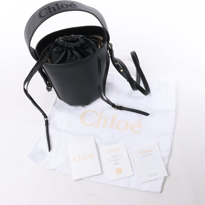 Chloe Sense Buckets Leather 2Way Handbag in Black