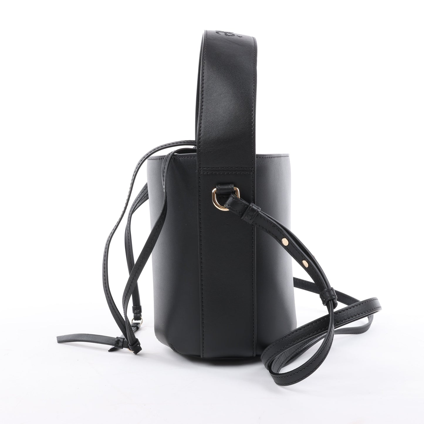 Chloe Sense Buckets Leather 2Way Handbag in Black