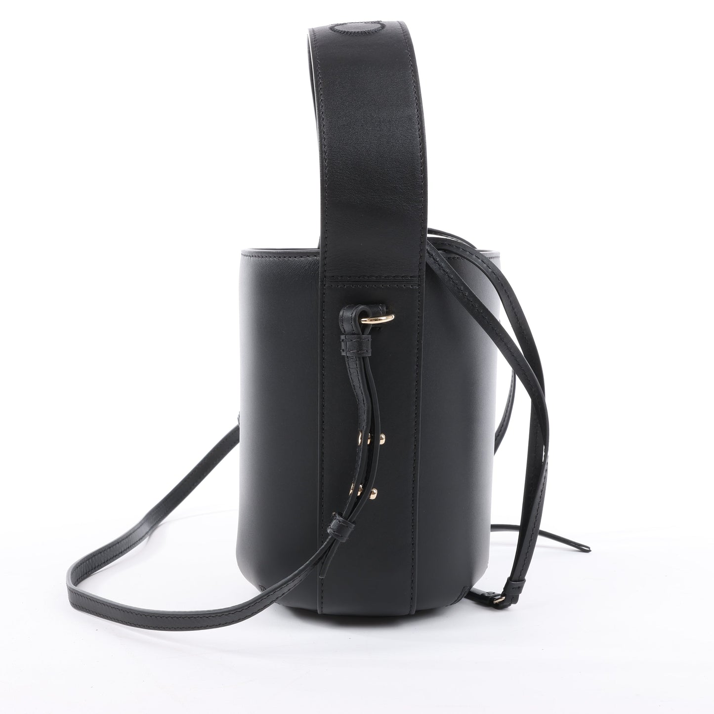 Chloe Sense Buckets Leather 2Way Handbag in Black