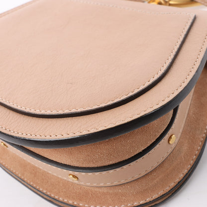 CHLOE – Kleine 2-Wege-Umhängetasche „Nile Bracelet“ aus beigefarbenem Leder