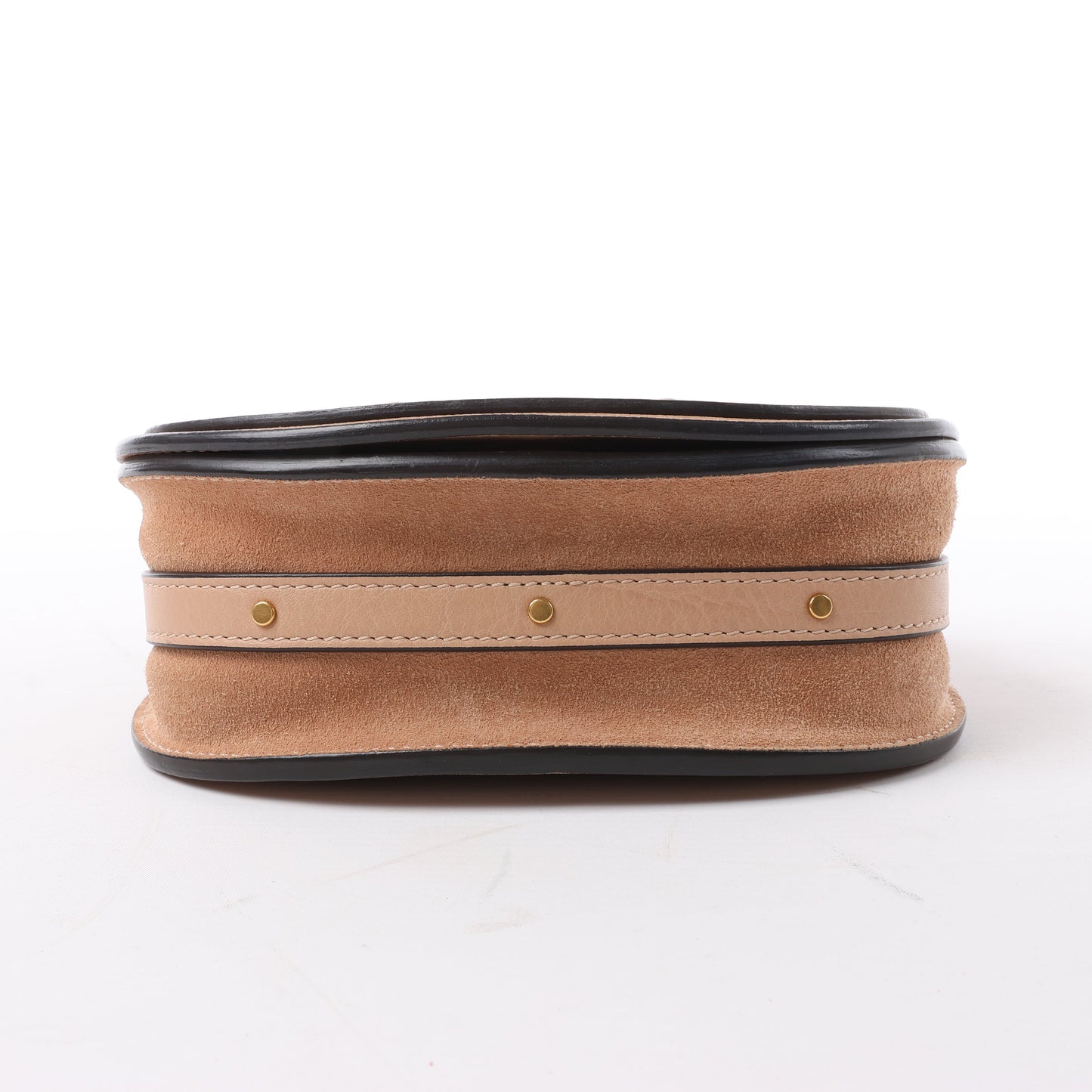 CHLOE – Kleine 2-Wege-Umhängetasche „Nile Bracelet“ aus beigefarbenem Leder