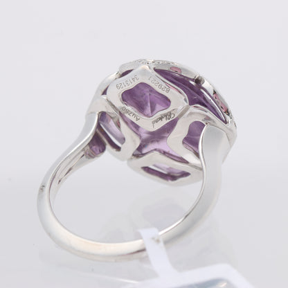 Chopard Imperiale Cocktailring aus 18 Karat Weißgold mit Amethyst und Diamanten, Größe 51 EU