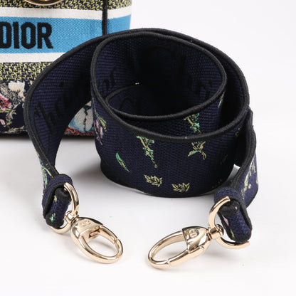 Christian Dior Lady D-Lite Canvas D-Constellation bestickte mittelgroße 2-Wege-Handtasche in Mehrfarbig