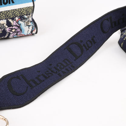 Christian Dior Lady D-Lite Canvas D-Constellation Embroidered Medium 2Way Handbag in Multicolor