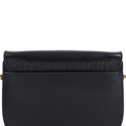 Petit sac bandoulière à rabat en cuir de veau Christian Dior Bobby noir