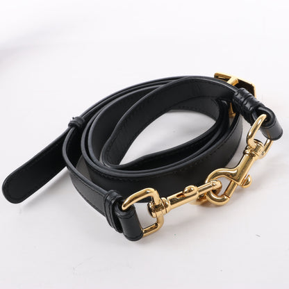 Petit sac bandoulière à rabat en cuir de veau Christian Dior Bobby noir