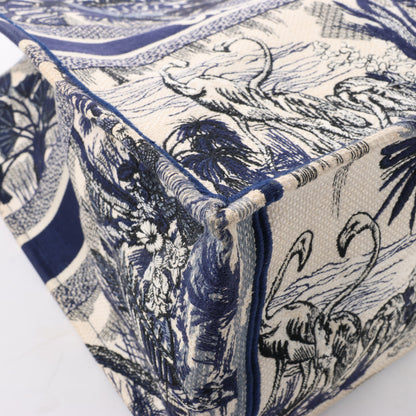 Christian Dior Book Tote, große Canvas-Tragetasche in Marineblau